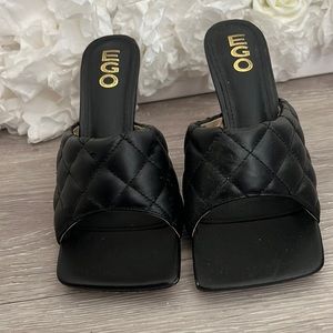 EGO TROPEZ SQUARE TOE QUILTED HEEL
MULES UK6/US 8